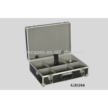 caja de herramientas aluminio negro fuerte con compartimentos ajustables dentro de China fabricante